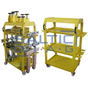 Tool trolley with tools for car body straightening work LA 104