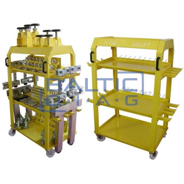 Tool trolley with tools for car body straightening work LA 104