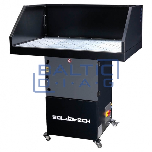 Mobile welding table with fume extraction