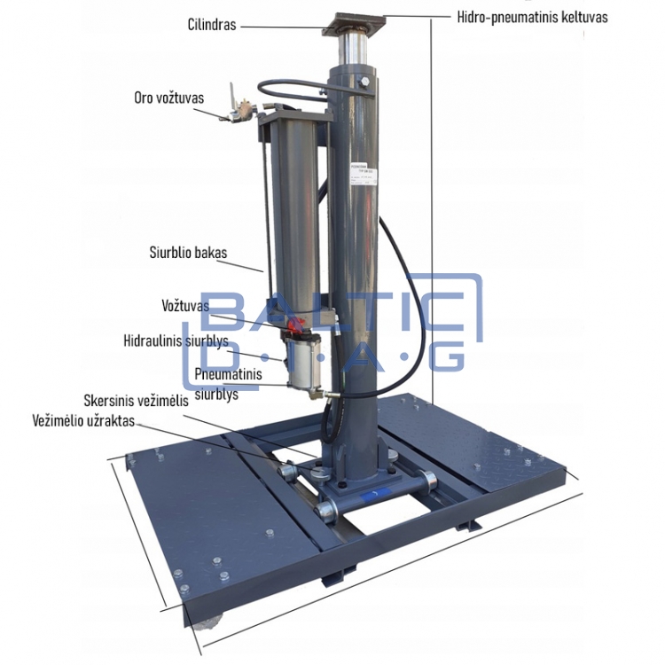 Hydraulic floor jack 16t for car repairs