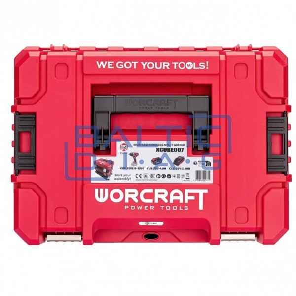 Cordless impact wrench 3/4'' 1800 Nm, WORCRAFT (XCUBE007 Case)