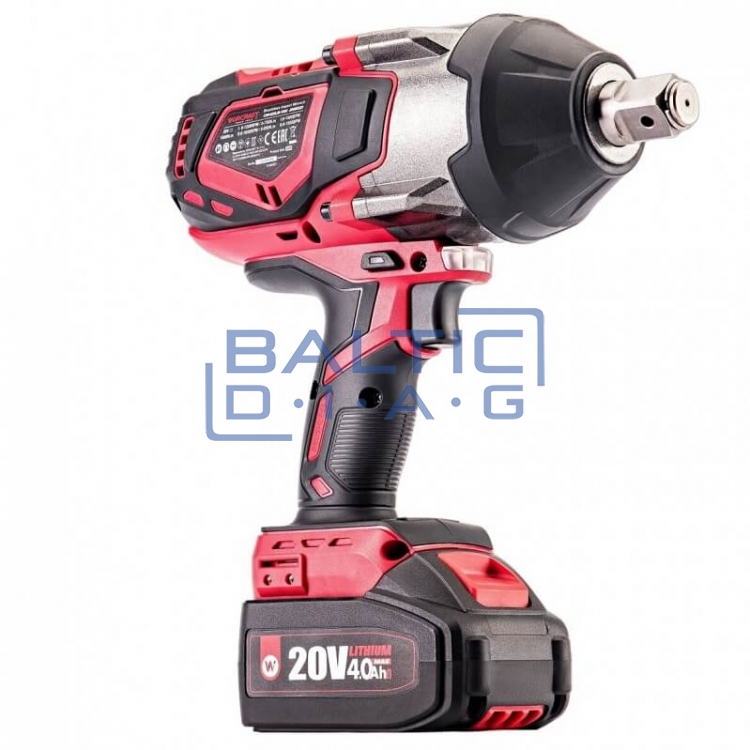 Cordless impact wrench 3/4'' 1800 Nm, WORCRAFT (XCUBE007 Case)