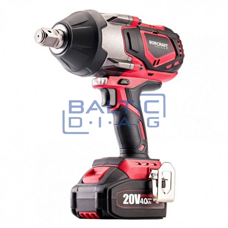 Cordless impact wrench 3/4'' 1800 Nm, WORCRAFT (XCUBE007 Case)