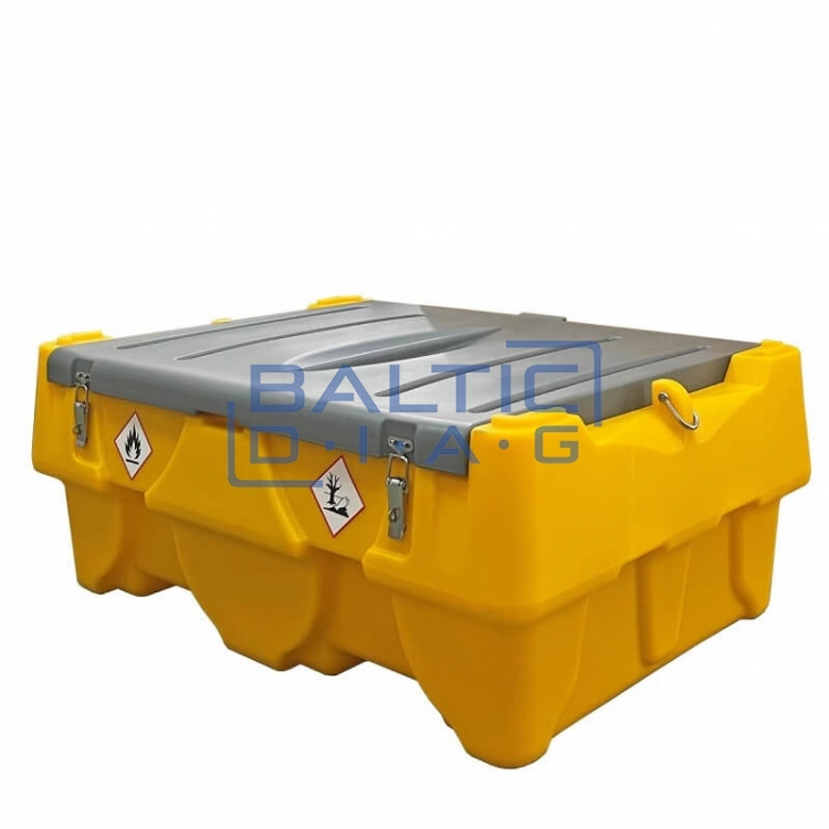 Mobile fuel tank 200L (plastic) with 12V pump DCTP40 (automatic nozzle and filter)