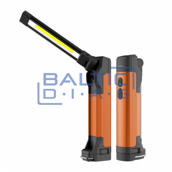 Prožektorius darbui COB (4W) + SMD (įkraunamas)