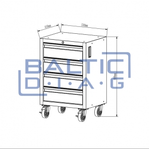 Professional workbench set with mobile cabinet for workshops, garages, and auto services, 13 pcs. Professional workbench set with mobile cabinet for workshops, garages, and auto services, 13 pcs.