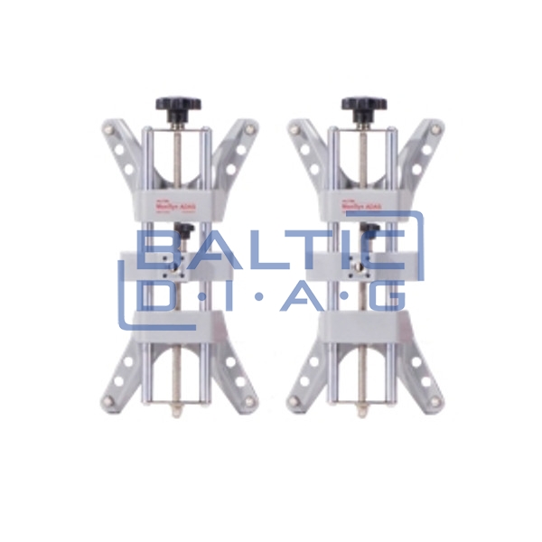 Wheel alignment stand autel IA900WA with MaxiSys 909 diagnostic equipment and rim holders