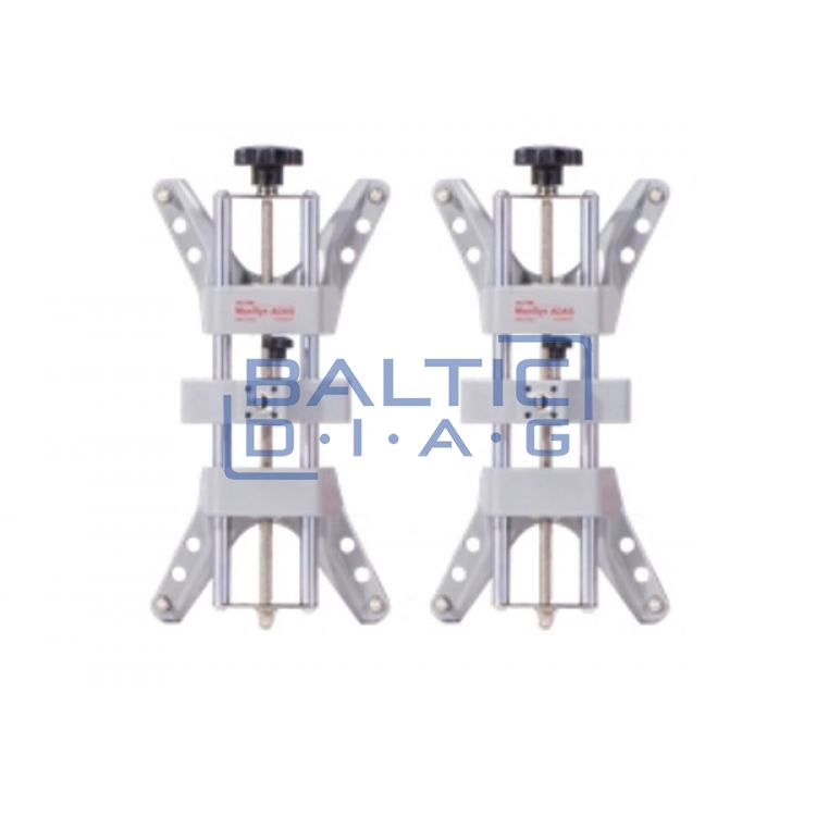 Wheel alignment stand autel IA900WA with MaxiSys 909 diagnostic equipment and rim holders
