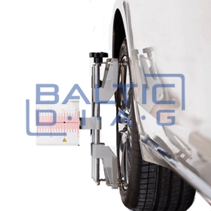 Wheel alignment stand autel IA900WA with MaxiSys 909 diagnostic equipment and rim holders