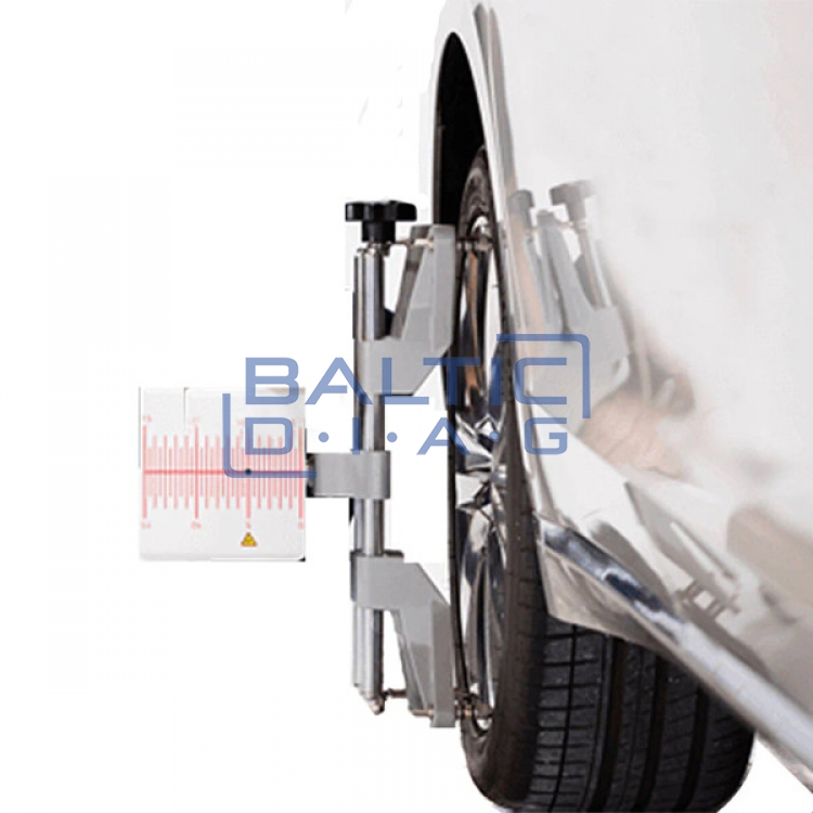 Wheel alignment stand autel IA900WA with MaxiSys 909 diagnostic equipment and rim holders