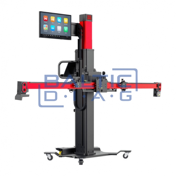 Wheel alignment stand autel IA900WA with MaxiSys 909 diagnostic equipment and rim holders