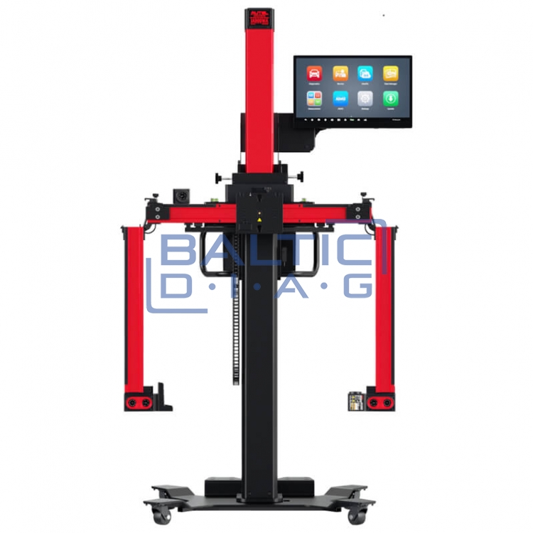 Wheel alignment stand autel IA900WA with MaxiSys 909 diagnostic equipment and rim holders