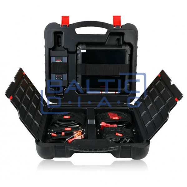 Wheel alignment stand autel IA900WA with MaxiSys 909 diagnostic equipment and rim holders