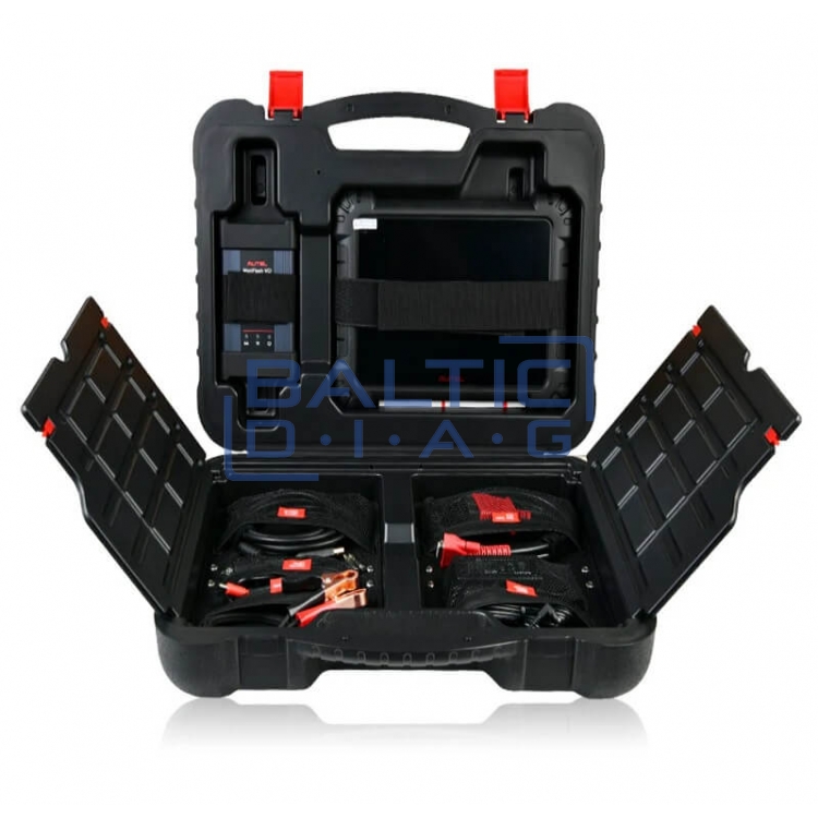 Wheel alignment stand autel IA900WA with MaxiSys 909 diagnostic equipment and rim holders