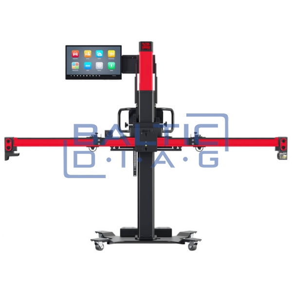 Wheel alignment stand autel IA900WA with MaxiSys 909 diagnostic equipment and rim holders