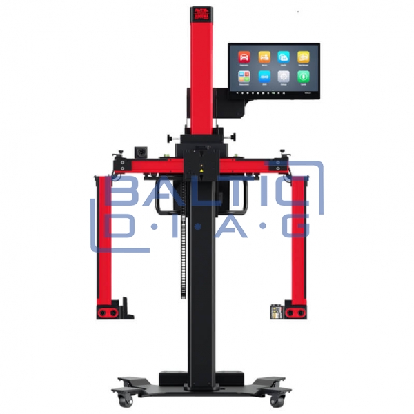 Wheel alignment stand Autel IA900WA with MaxiSys 909 diagnostic equipment and tire grippers