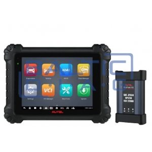 Wheel alignment stand Autel IA900WA with MaxiSys 909 diagnostic equipment and tire grippers