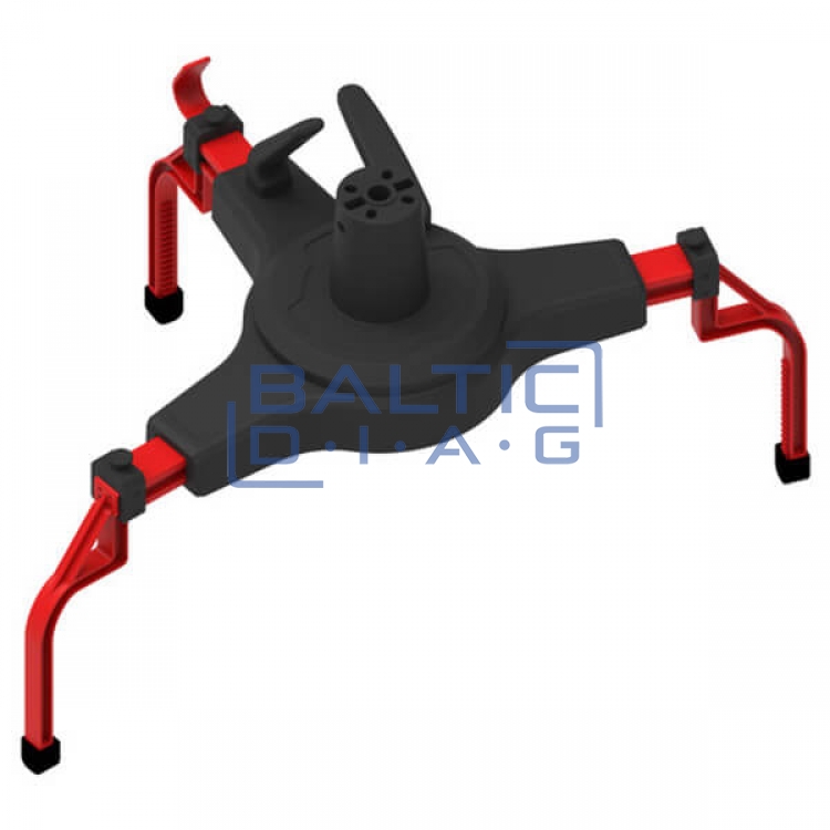 Wheel alignment stand Autel IA900WA with MaxiSys 909 diagnostic equipment and tire grippers