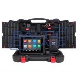 Wheel alignment stand Autel IA900WA with MaxiSys 909 diagnostic equipment and tire grippers