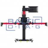 Wheel alignment stand Autel IA900WA with MaxiSys 909 diagnostic equipment and tire grippers