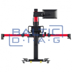 Wheel alignment stand Autel IA900WA with MaxiSys 909 diagnostic equipment and tire grippers