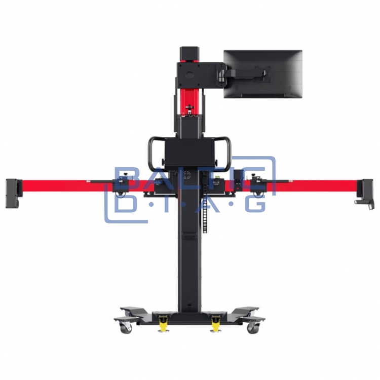 Wheel alignment stand Autel IA900WA with MaxiSys 909 diagnostic equipment and tire grippers