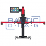 Wheel alignment stand Autel IA900WA with MaxiSys 909 diagnostic equipment and tire grippers