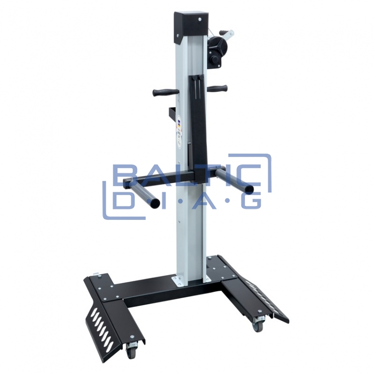 Manual wheel lift for automotive workshops