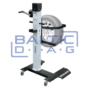 Manual wheel lift for automotive workshops