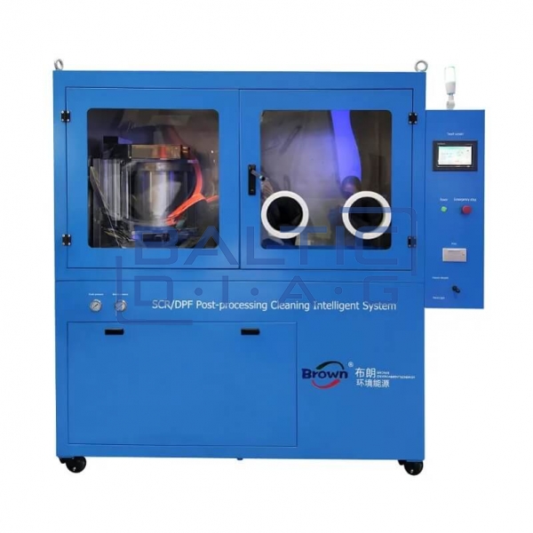 Intelligent SCR / DPF filter cleaning machine brown