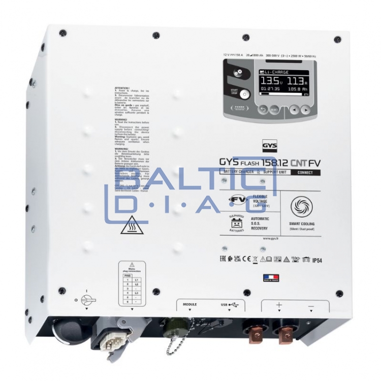 Three-phase battery charger GYSFLASH 158.12 CNT FV