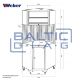 Profesionalus kampinis darbastalis 610 Weber