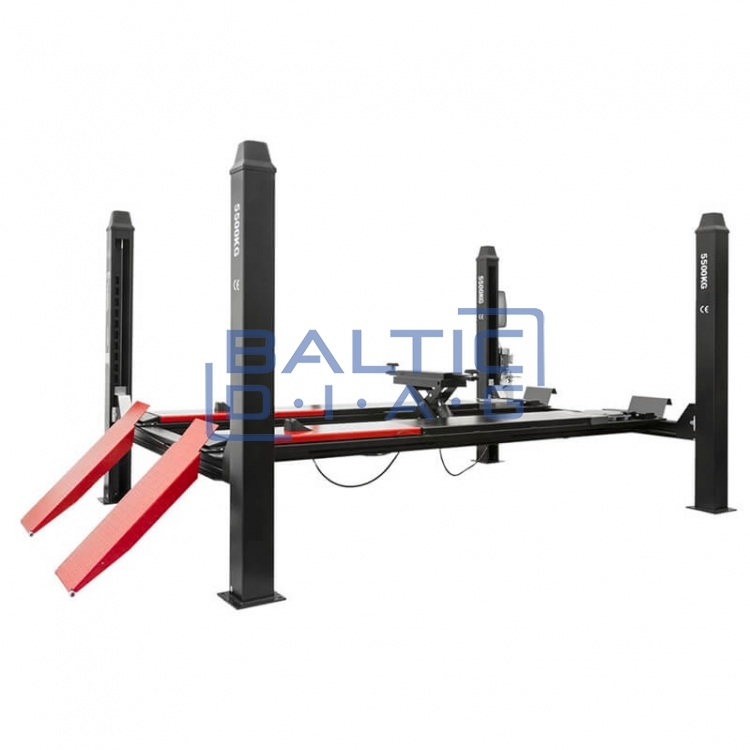 Four post semi-automatic lift for wheel alignment REDATS L-460, 5.5T