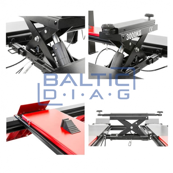 Four post semi-automatic lift for wheel alignment REDATS L-460, 5.5T