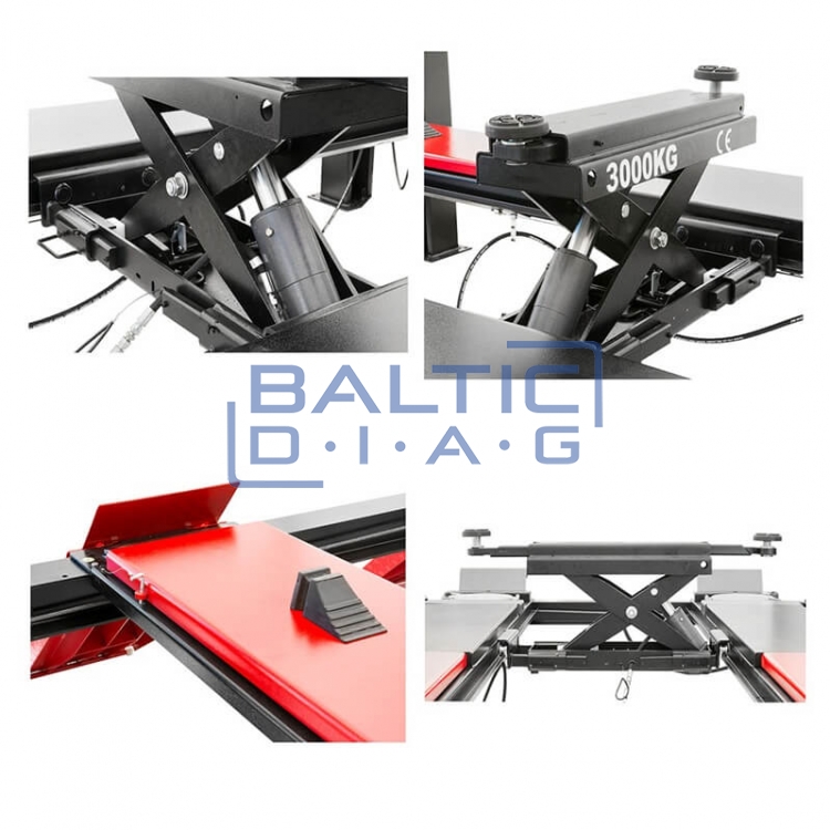 Keturių kolonų pusiau automatinis keltuvas, skirtas ratų suvedimui REDATS L-460, 5,5T