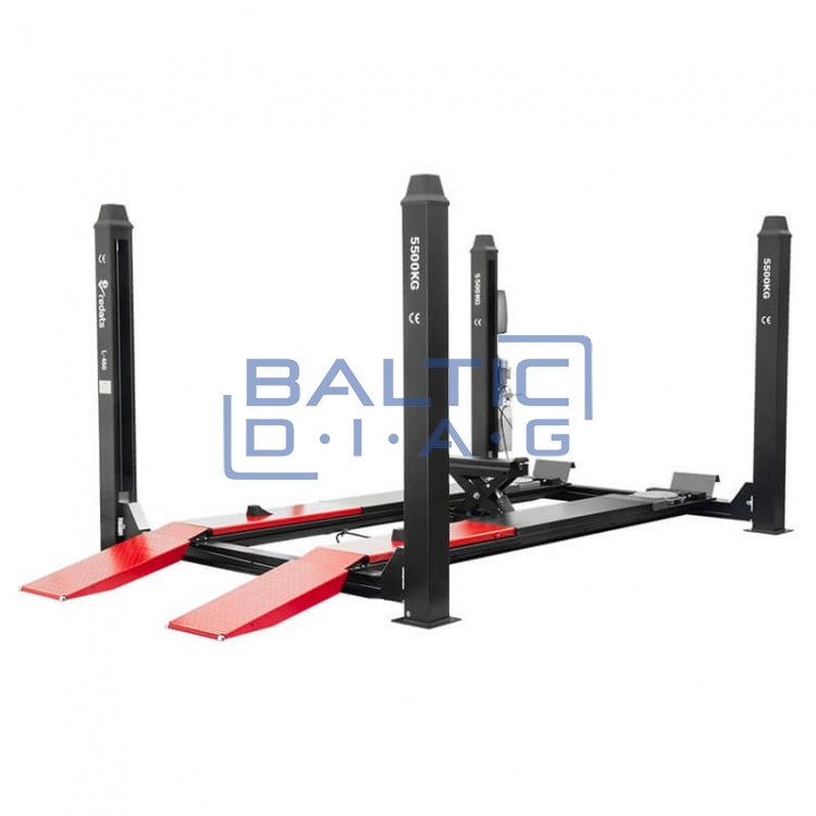 Four post semi-automatic lift for wheel alignment REDATS L-460, 5.5T