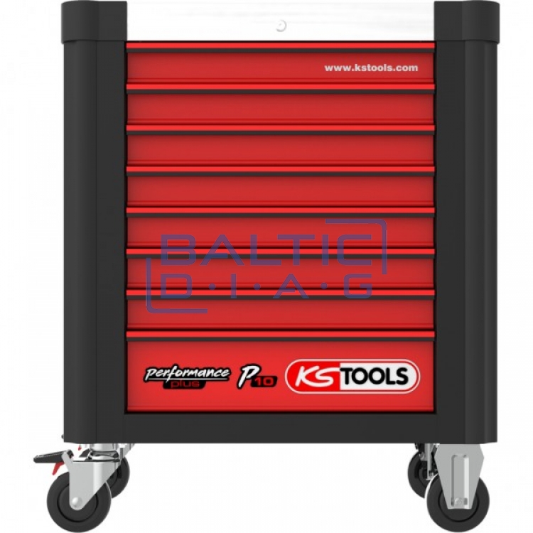 Įrankių vežimėlio komplektas Performanceplus P10 su 366 įrankiais, 6 stalčių KS Tools