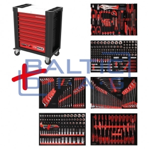 Комплект инструментальной тележки Performanceplus P10 с 366 инструментами, 6 ящиков KS Tools