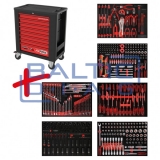 Įrankių vežimėlio komplektas Performanceplus P15 su 423 įrankiais, 6 stalčių KS Tools
