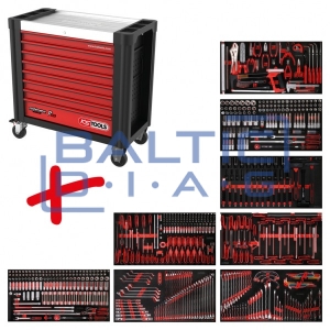 Performanceplus P25 tool trolley set with 660 tools, 8 drawers KS Tools