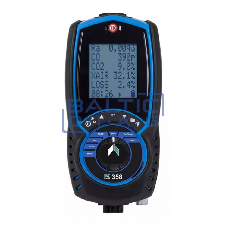 Flue gas analyser with CO sensor protection KANE358