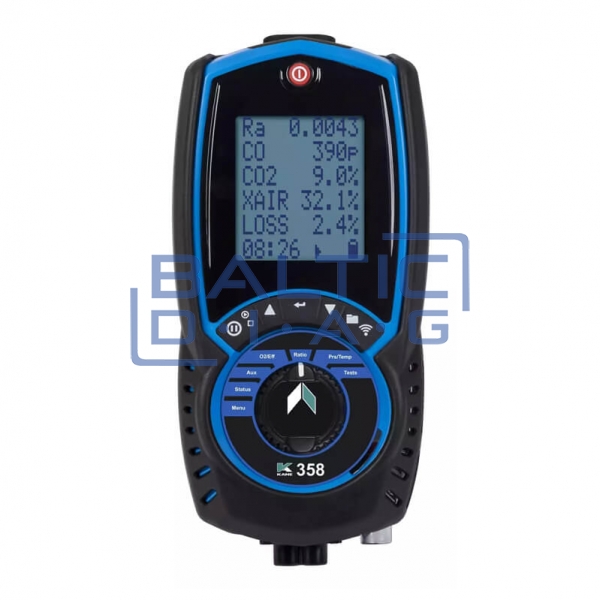 Flue gas analyser with CO sensor protection KANE358