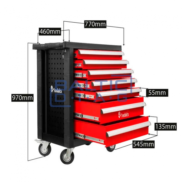 Tool chest with 7 drawers, REDATS
