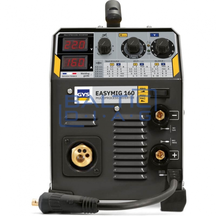 Semi-automatic welding machine for MIG/MAG and MMA welding GYS EASYMIG 160