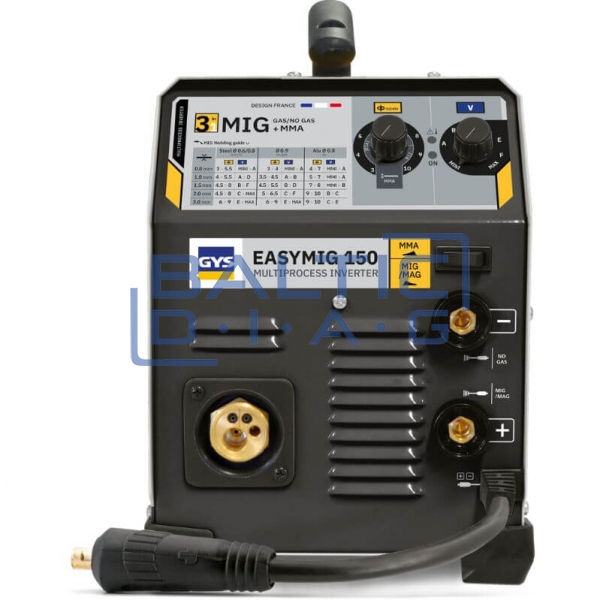 Pusiau automatinis suvirinimo aparatas MIG/MAG ir MMA suvirinimui GYS EASYMIG 150