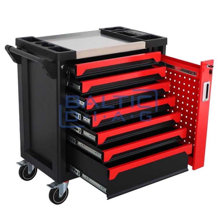 Tool trolley with 300-piece tool set