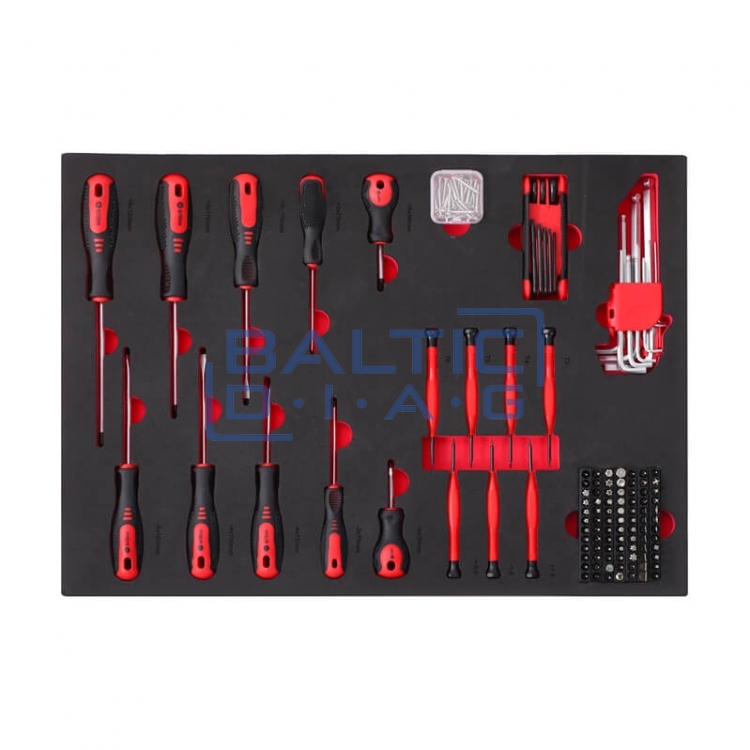 Tool trolley with 300-piece tool set