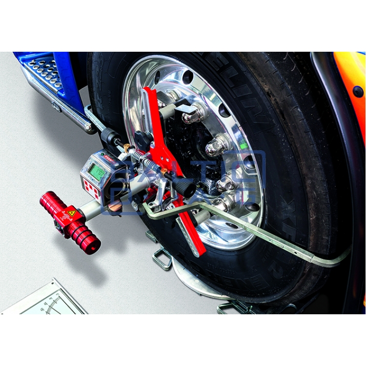Laser-mechanical wheel/axle alignment system for heavy-duty vehicles Haweka AXIS500