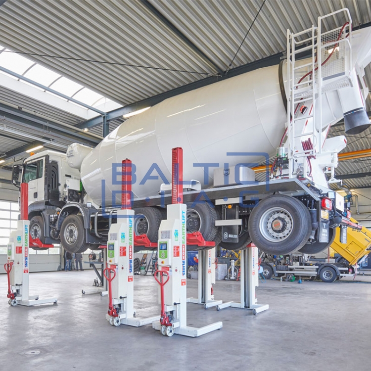 Mobile 4-column wireless lift for heavy-duty vehicles EARTHLIFT 8.5t Stertil-Koni