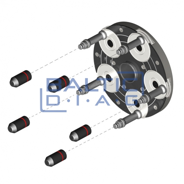 Adjustable clamping plate for wheel centering QuickPlate V (4-pin) Haweka